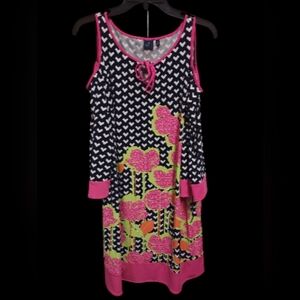 Kaari Blue Floral Sleeveless Dress